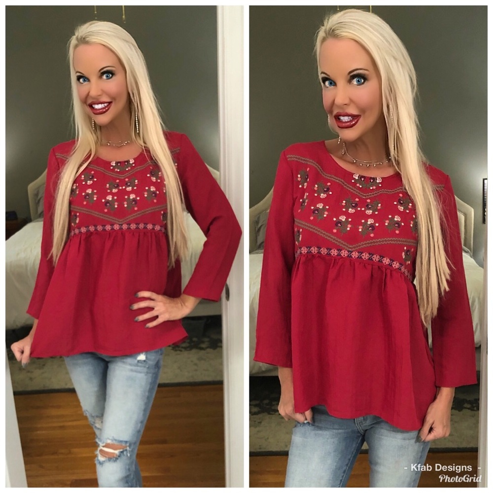 ❤️LAST 1! ❤️ Gorgeous Embroidered Top! - Picture 1 of 4